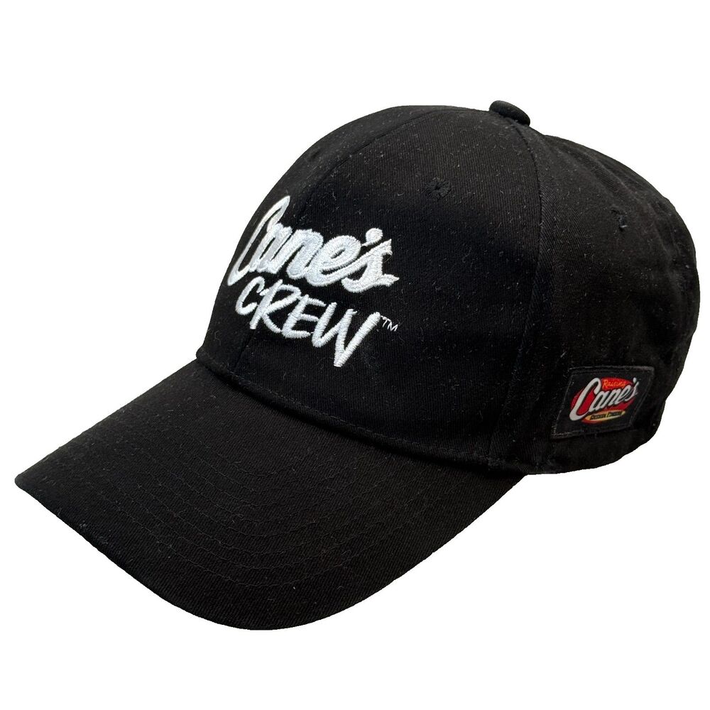 Cane's Crew - Raising Canes Chicken Fingers Hat Cap Black 100% Cotton One-Size